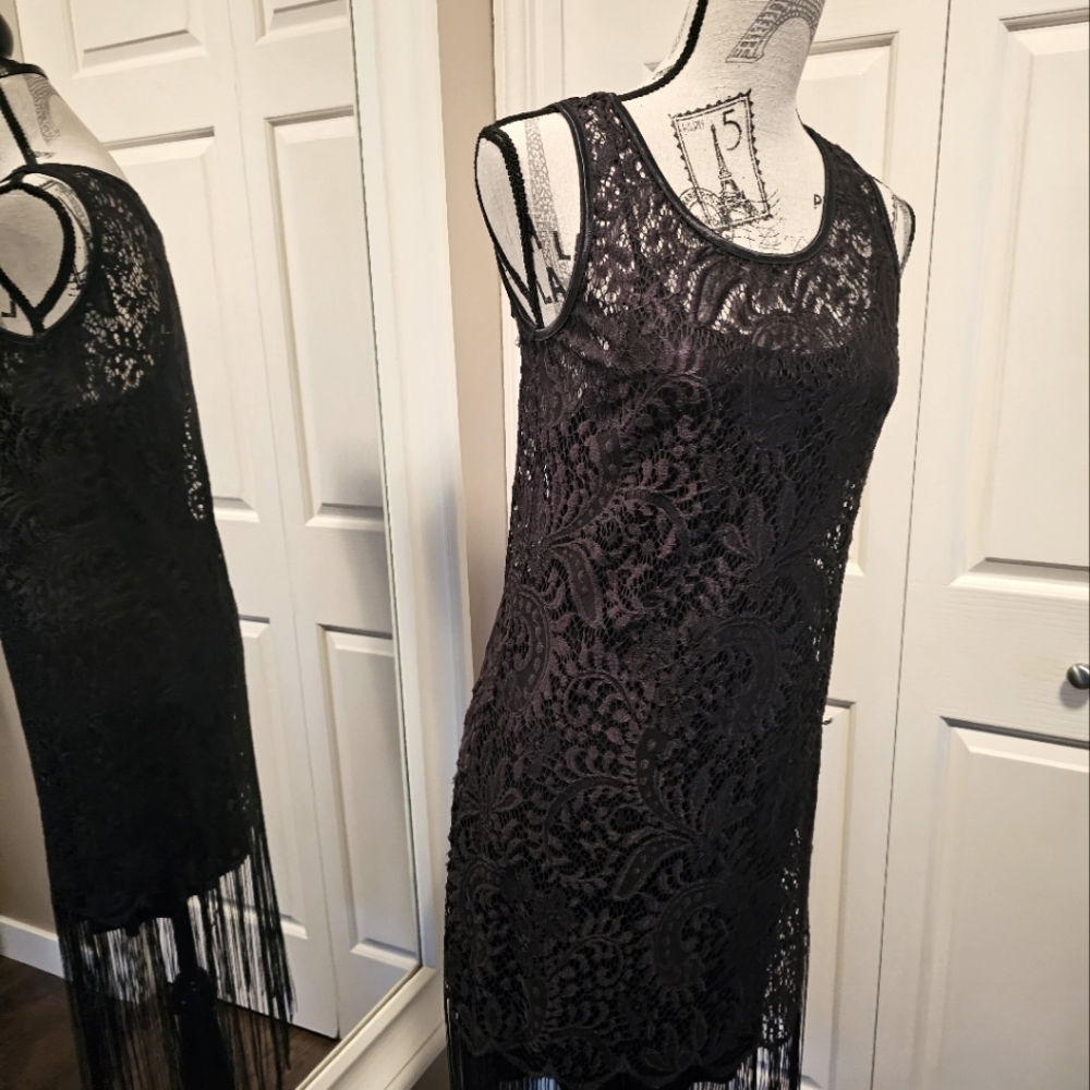 Flapper Lace Sheath Dress (with tank under dress)